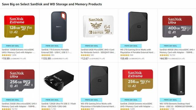 SanDisk and WD Storage and Memory Products up to 71% off (Prime Deal)