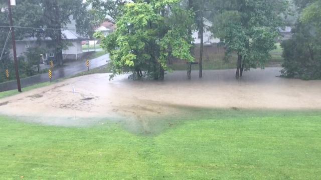 WATCH: Creedmoor flooding as storms roll through the Triangle