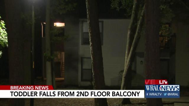 16-month-old toddler falls from second story apartment in Raleigh