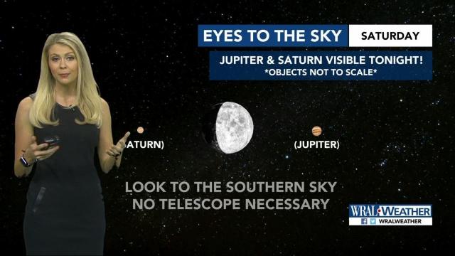 Chance to see Saturn, Jupiter on both sides of moon Saturday and Sunday