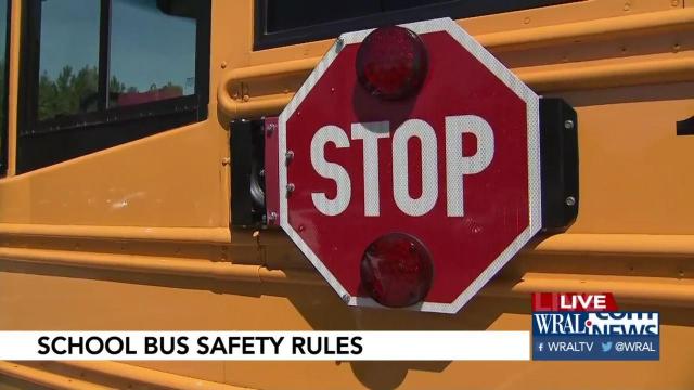 Wake public schools, State Patrol hold demo to increase school bus safety