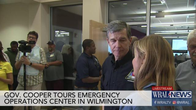 Gov. Cooper tours emergency operations center in Wilmington 