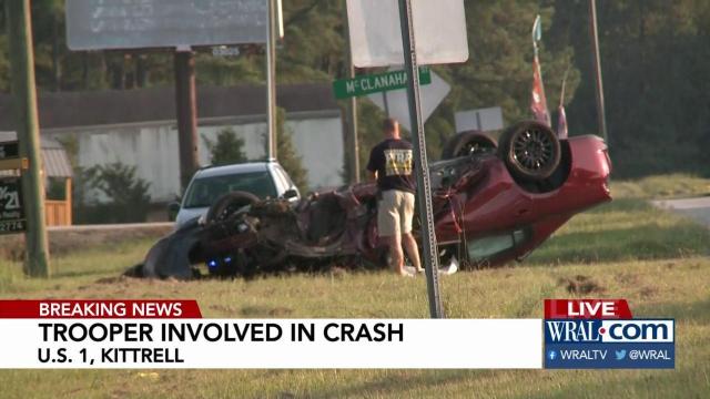 State Highway Patrol trooper involved in crash in Vance County