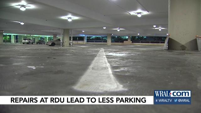 Repairs mean less places to park at RDU
