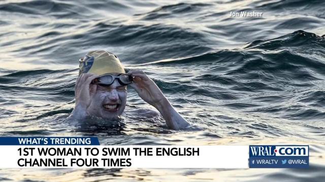 Woman who beat cancer also beats world record for swimming English Channel