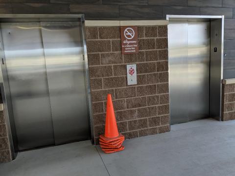 Wegmans elevator to lower parking deck