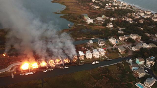 Fire at Surf City complex in Pender County