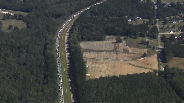 Truck carrying crates of chickens crashes on US 264 in Wake County