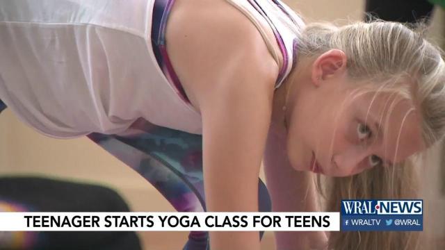 Cary teen starts yoga class to calm, stretch her peers