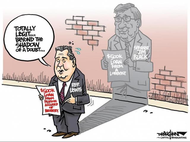 DRAUGHON DRAWS: Rep. Lewis and his shadow