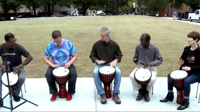 Drum circle promotes healing, community in downtown Raleigh