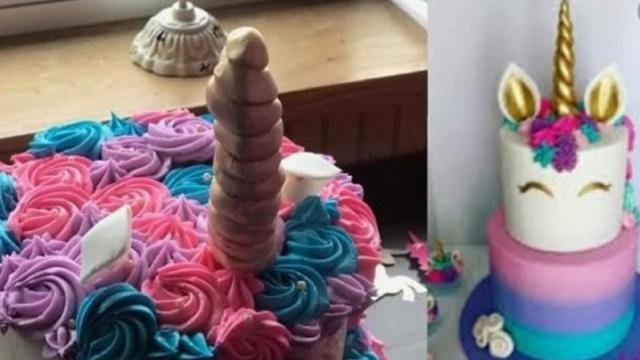 Botched unicorn birthday cake triggers social media war