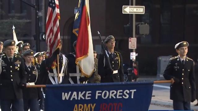 Raleigh parade honors veterans