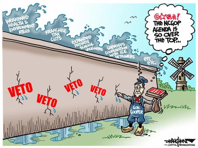 DRAUGHON DRAWS: Roy Cooper's 'Tale of the Little Veto Boy'