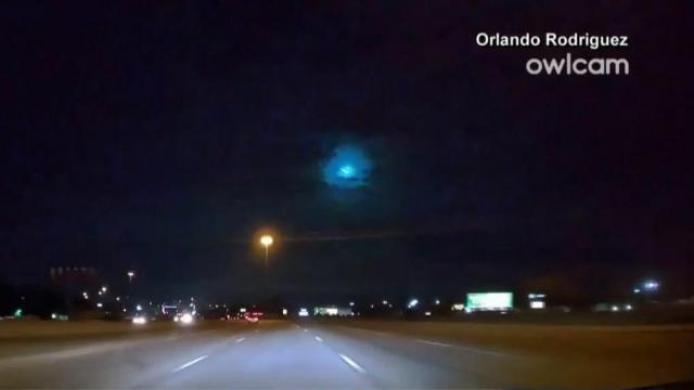 Texas driver captures incredible meteor video