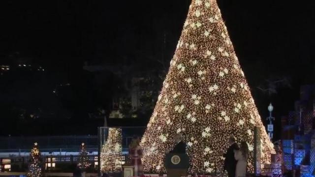 President, Mrs. Trump help light National Christmas Tree