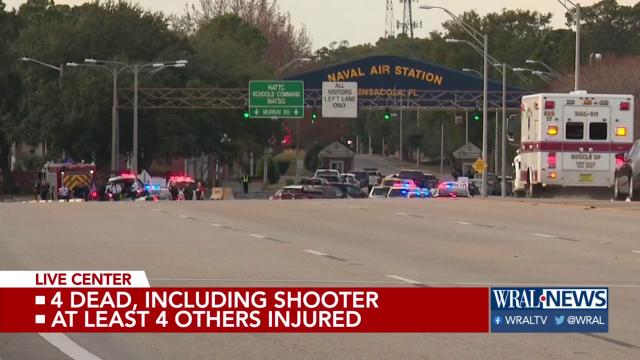 4 dead, including shooter, at Naval Air Station in Pensacola