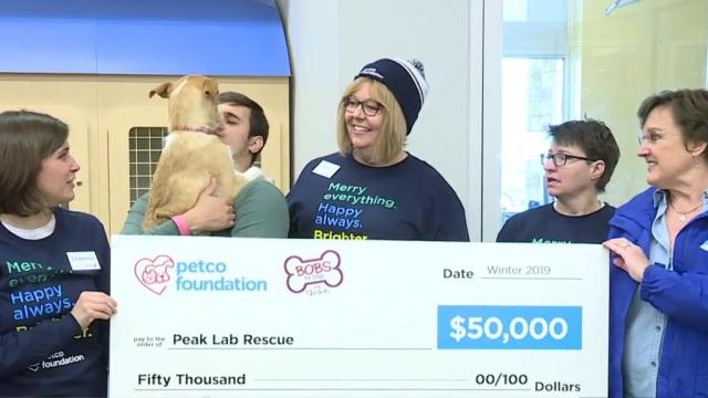 Drew Pescaro, his dog help Durham Petco get $50,000 grant