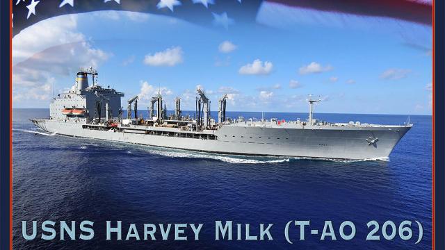 Navy ship named for Harvey Milk, slain gay rights leader, takes shape