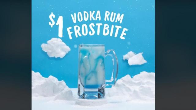 Applebee's: Vodka Rum Frostbite drink only $1 in January