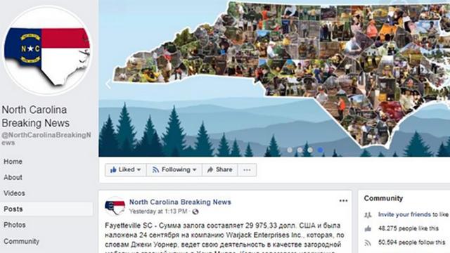 Facebook removing page posting fake North Carolina news