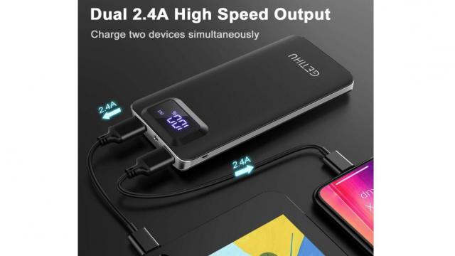 Power Bank 10000 mAh Portable Charger with 2 USB Ports only $10.99