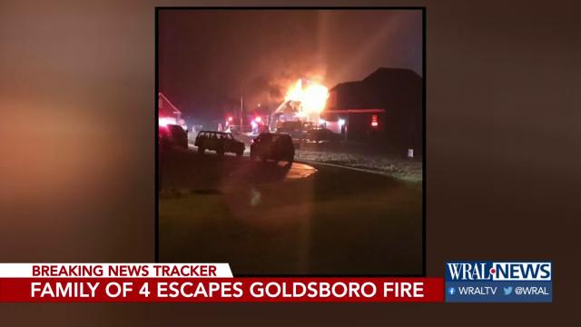 Family escapes fire that destroyed their Goldsboro home