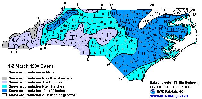March 2, 1980 snow totals.