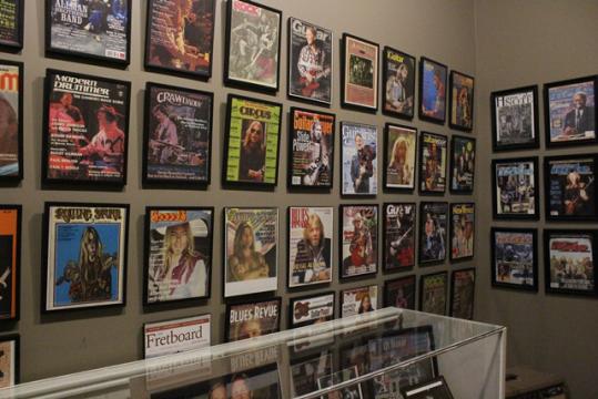 A wall of Allman Brothers Band magazine covers inside The Big House Museum in Macon. .MANDATORY CREDIT: MELISSA RUGGIERI / THE ATLANTA JOURNAL-CONSTITUTION