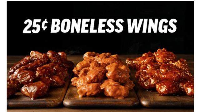 Applebee's: Boneless Wings only $0.25 each