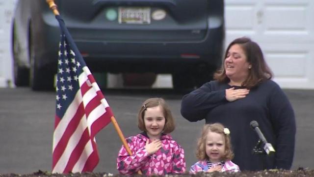 MD neighbors start day with Pledge of Allegiance