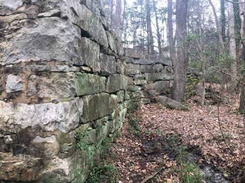 Abandoned structure that is likely the original Mill Brook