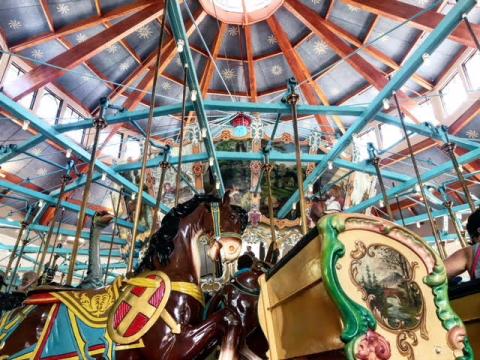 Bloomsbury Park carousel, now at Pullen Park 