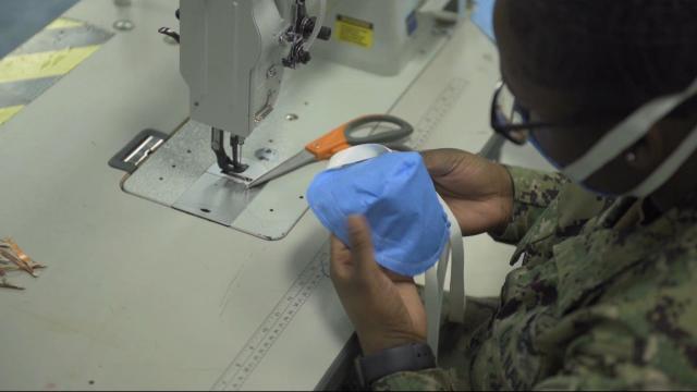 Raleigh sailor uses parachute maintenance skills to sew masks for others in the Navy
