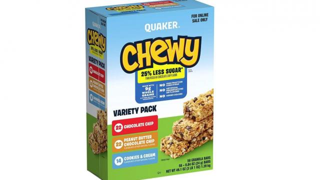 Quaker Chewy Granola Bars 25% Less Sugar 58-Count Box only $11.99
