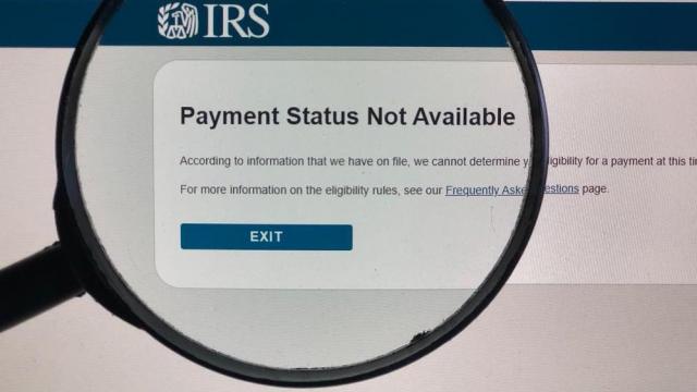 IRS says 'status not available' can mean 1 of 4 things for your stimulus payment