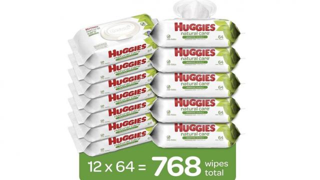 HUGGIES Natural Care Baby Wipes, 12 Packs in stock for 3 cents/wipe