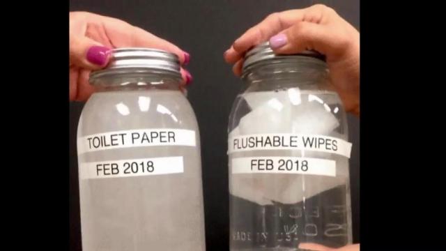 'Flushable' wipes better suited for the bin