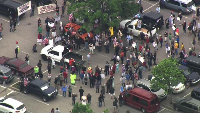 Sky 5: Crowds gather in Raleigh for ReopenNC rally