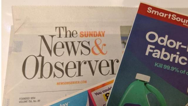 News & Observer Sunday subscription only 85 cents per week