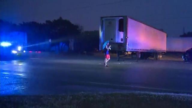 Tractor trailer crash closes Hillsborough Street in Raleigh