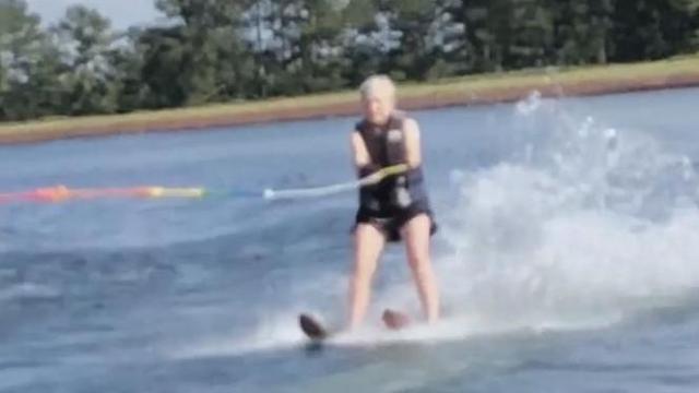 Sanford woman goes water skiing for 80th birthday