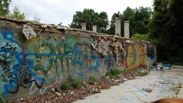 The remains of Kidd Brewer's house and Crossroads restaurant. Photo courtesy of Beth Nackashi