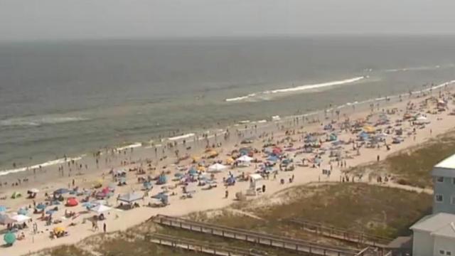 On cam: Carolina Beach packed with visitors on Memorial Day weekend