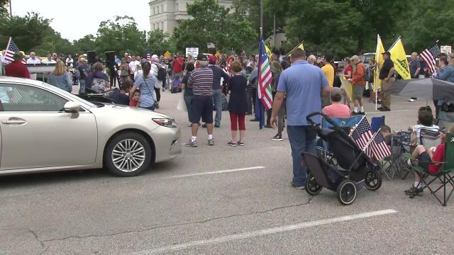 RAW: ReOpenNC holds Memorial Day march in Raleigh