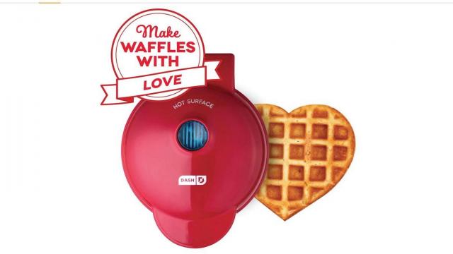 Dash Heart Shaped Mini Waffle Maker only $9.99