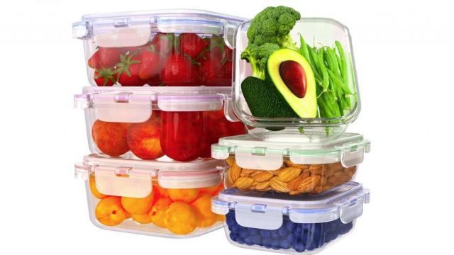 Glass Food Storage Containers 6 Pack with Lids