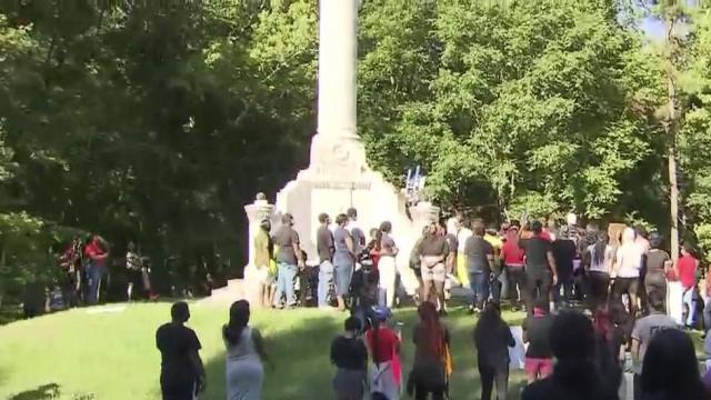 Protesters gather at Confederate monument in Rocky Mount