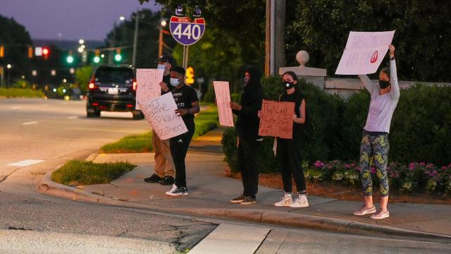 People protest police overreach in Raleigh on June 1, 2020