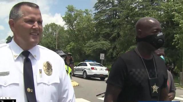 Hoke County sheriff joins protests before George Floyd's NC memorial service